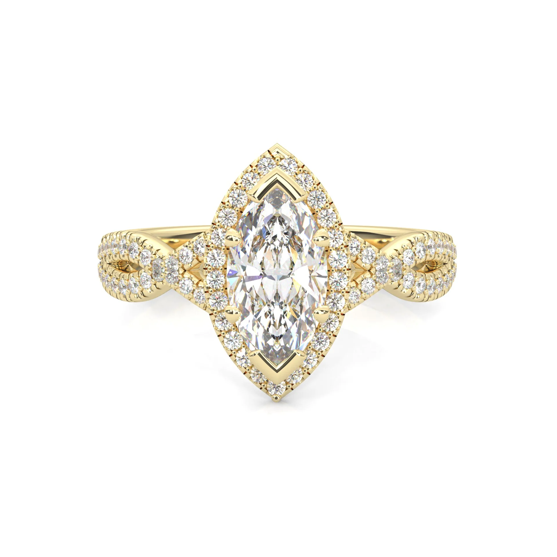 Wedding Set 4 (14k Solid Yellow Gold) - Image 3