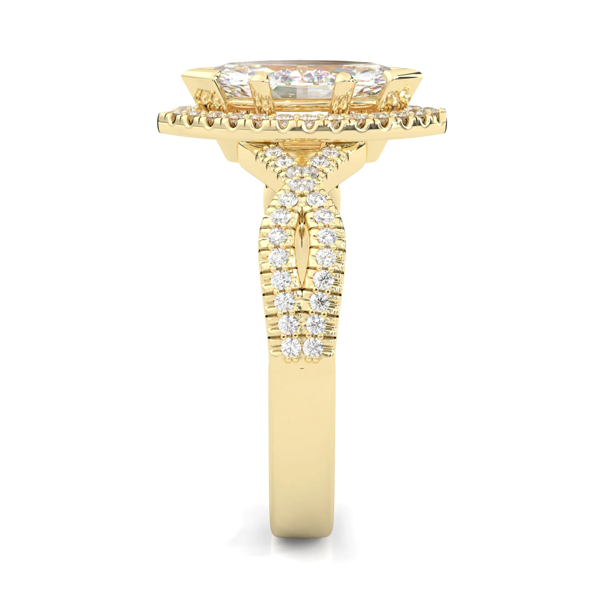 Wedding Set 4 (14k Solid Yellow Gold) - Image 5