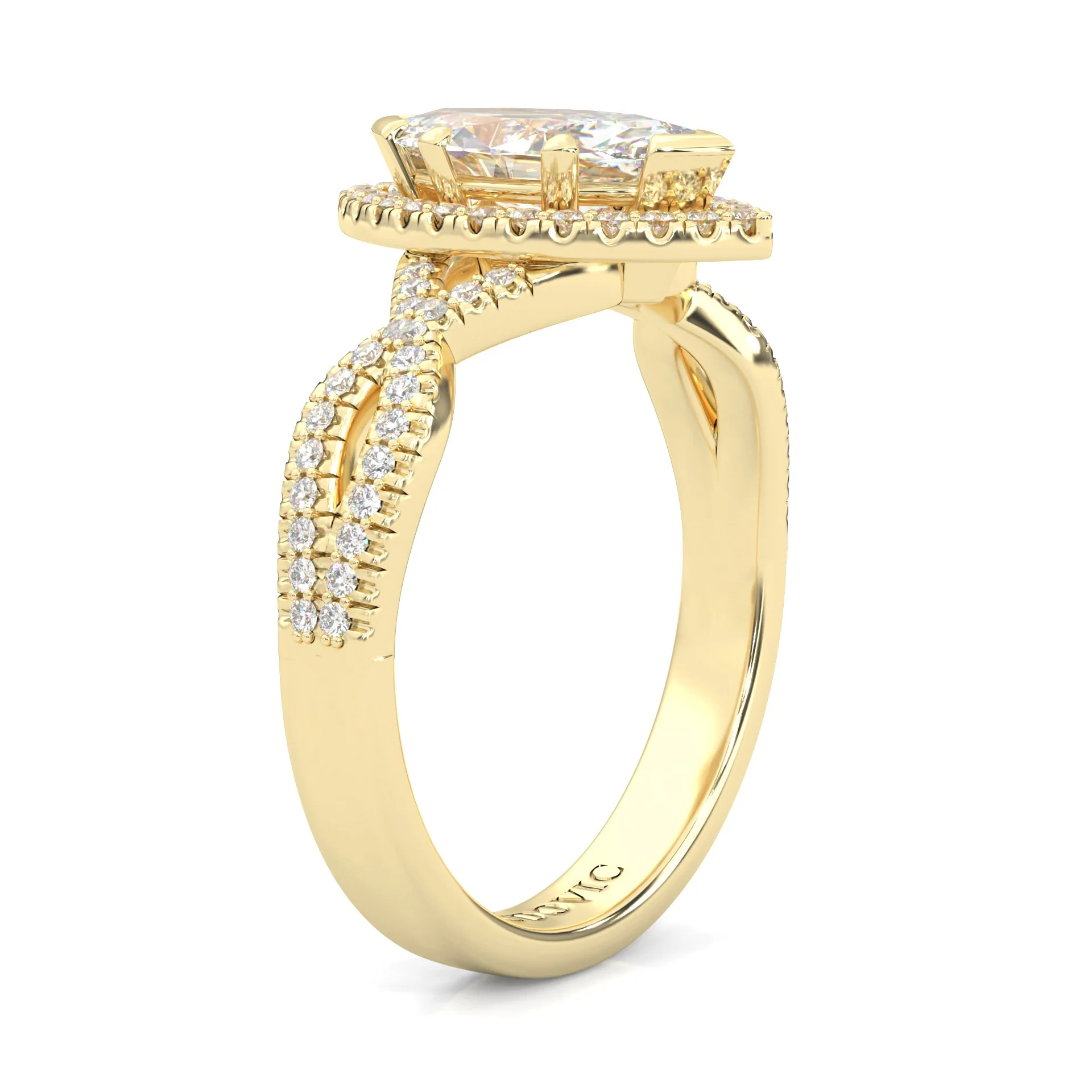 Wedding Set 4 (14k Solid Yellow Gold) - Image 6