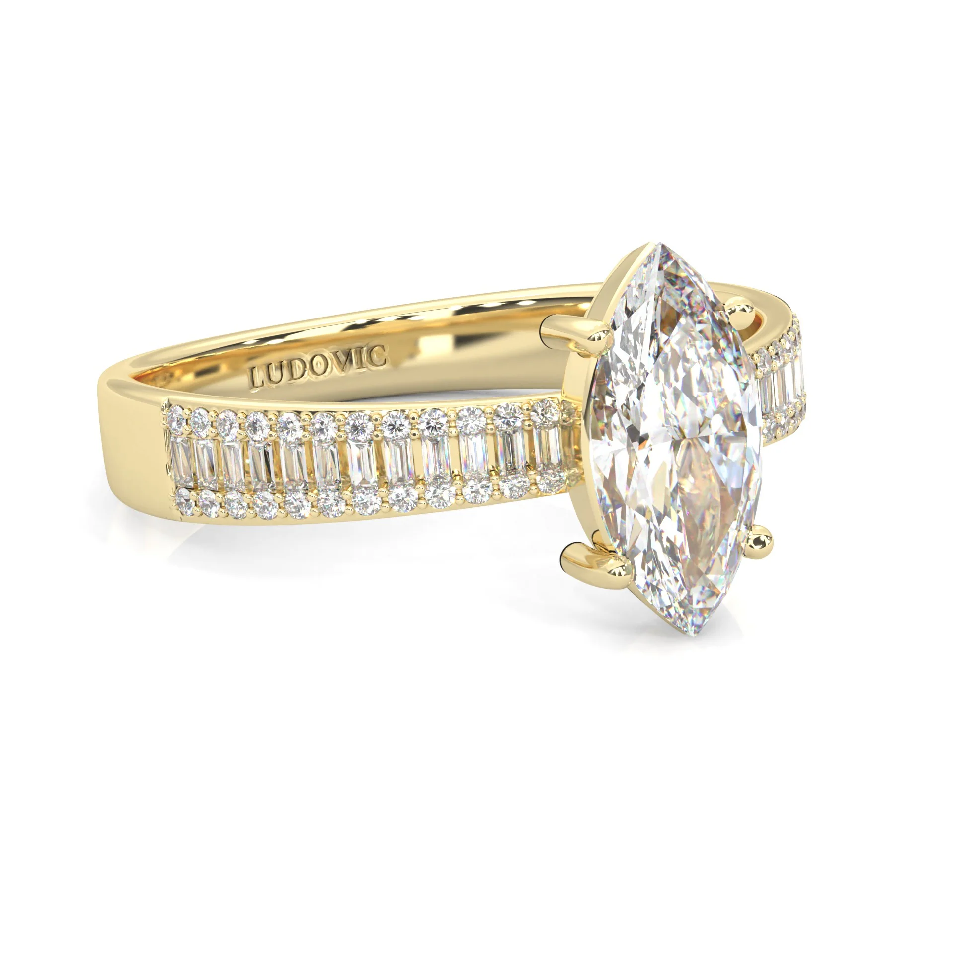 Wedding Set 7 (14k Solid Yellow Gold) - Image 4