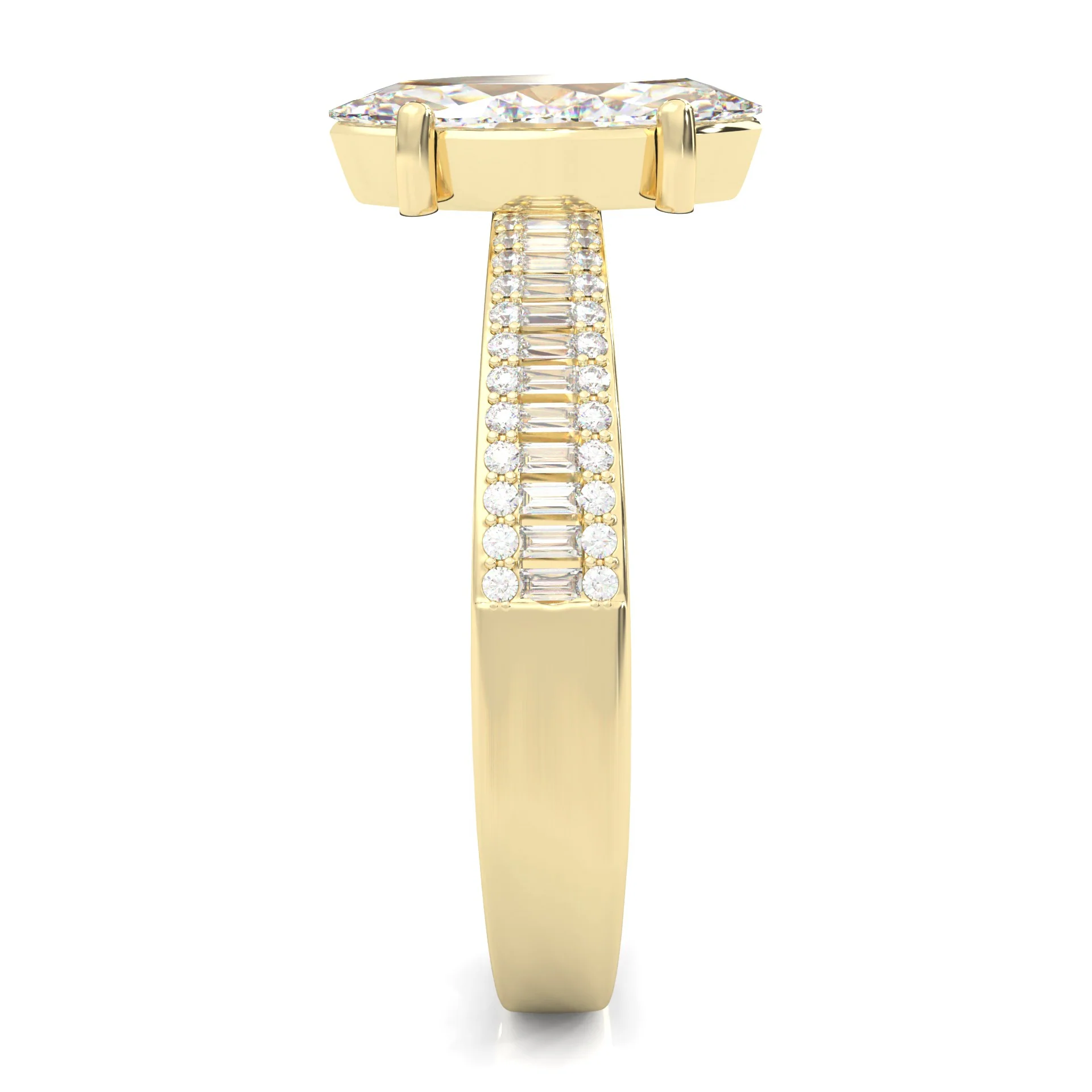 Wedding Set 7 (14k Solid Yellow Gold) - Image 5
