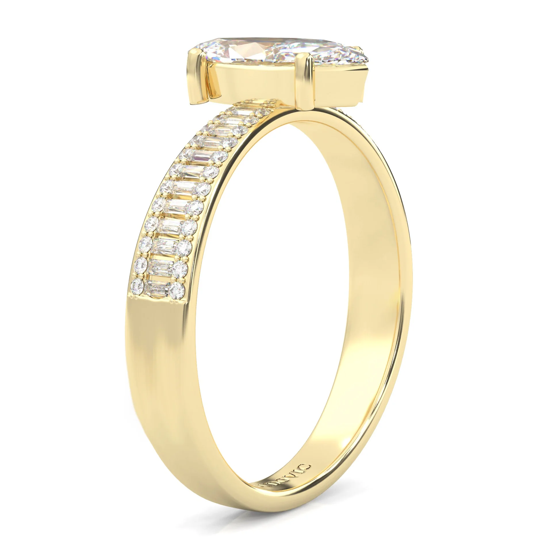 Wedding Set 7 (14k Solid Yellow Gold) - Image 6