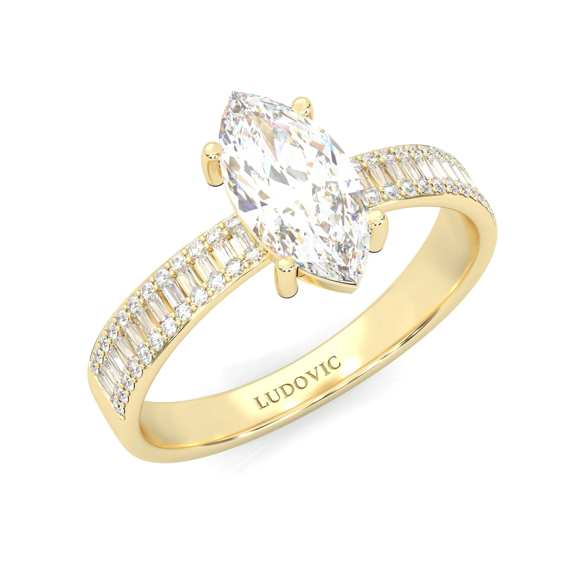 Wedding Set 7 (14k Solid Yellow Gold) - Image 8